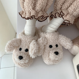 Fluffy Animal Pantoffels | De schattigste pantoffels! Grijze hond