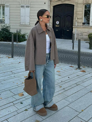 Savanne | Stijlvolle Dames Jas van Wolmix voor Herfst/Winter – Klassiek & Warm