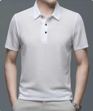 Heren | Polo shirt met textuur voor heren – elegante structuur en klassieke pasvorm