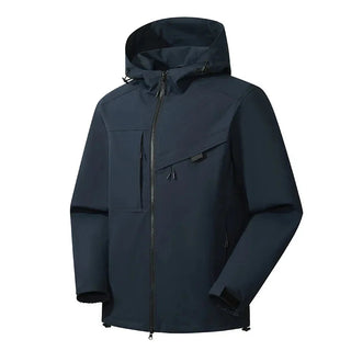 Heren ski-jas met capuchon voor wintercomfort en bewegingsvrijheid Marineblauw