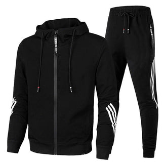 Heren trainingspak. Hoogwaardig materiaal. Tijdloze stijl. zwart