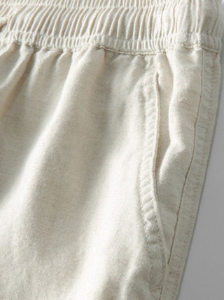 Heren zomerset: overhemd en broek met opstaande kraag, korte mouwen, lichtgewicht