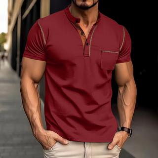 Herenpoloshirt van katoen, blauw. Comfortabel en geschikt voor alle gelegenheden.