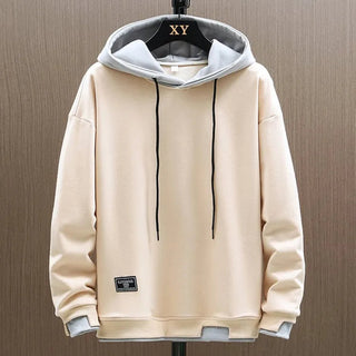 Jens Heren Tweekleurige Hoodie Beige