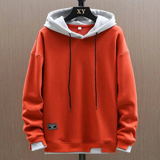 Jens Heren Tweekleurige Hoodie Oranje