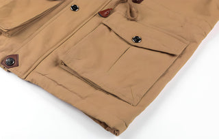Heren Militaire Jas met Zakken en Capuchon