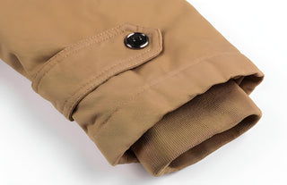 Heren Militaire Jas met Zakken en Capuchon