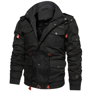 Heren Militaire Jas met Zakken en Capuchon