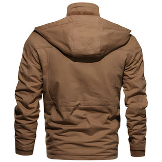 Heren Militaire Jas met Zakken en Capuchon