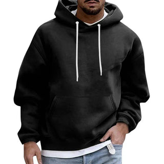 Hoodie Heren | Met Capuchon & Buikzak Zwart