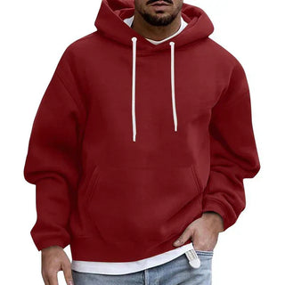 Hoodie Heren | Met Capuchon & Buikzak Donkerrood