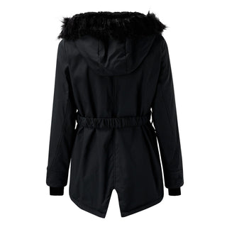 ELYSSI Winterparka Dames met Imitatiebontkraag en Verstelbare Taille