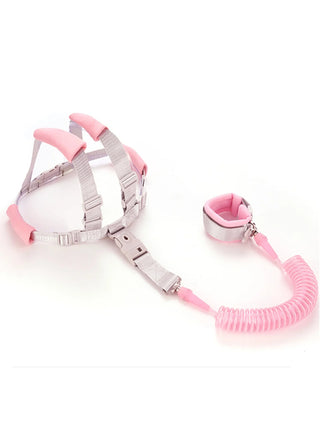 Peuter Anti-Verlies Polsriem & Veiligheidstuigje - 2m Elastisch Trekkoord voor Lopende Baby's en Jonge Kinderen Roze One Size