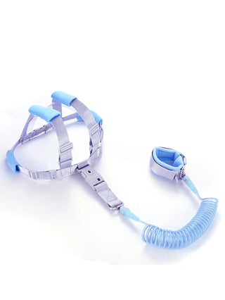 Peuter Anti-Verlies Polsriem & Veiligheidstuigje - 2m Elastisch Trekkoord voor Lopende Baby's en Jonge Kinderen Blauw One Size