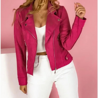 Jas in klassieke stijl en met een kleurrijke selectie. roze