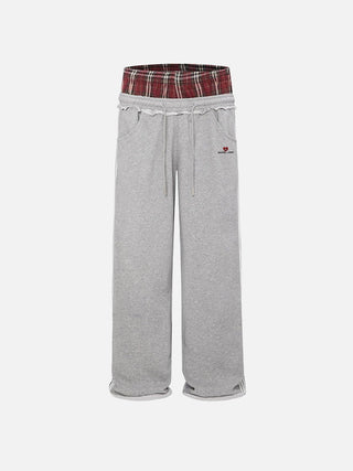 Bonera | Stijlvolle Grijze Joggingbroek met Dubbele Tailleband Grijs