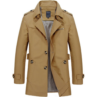 Jens | Herentrenchcoat – Klassiek, stijlvol en veelzijdig khaki