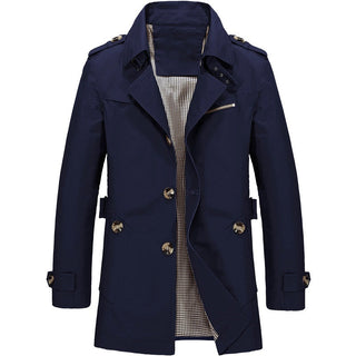 Jens | Herentrenchcoat – Klassiek, stijlvol en veelzijdig blauw