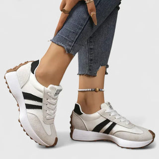 Johanna | Retro Sneakers met Veters Wit