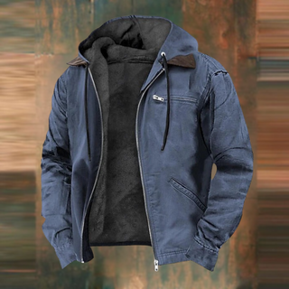 Josef | Herenjas met capuchon Blauw