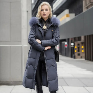 Katharina | Lange donsjas voor dames Grijs