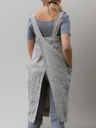 Katrin | Elegante katoenen schortjurk