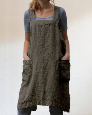 Katrin | Elegante katoenen schortjurk Oliver