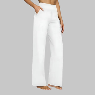 Beya | Comfort Fit Broek Dames- Zachte, Ademend Stretchstof Wit
