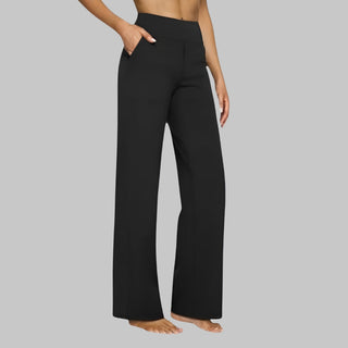Beya | Comfort Fit Broek Dames- Zachte, Ademend Stretchstof Zwart