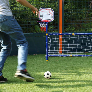MEELANO 2-i-1 Fodboldmål & Basketball Hoop - Goalhoop