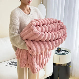 Knuffeldekens van fleece voor warmte en gezelligheid thuis. Roze