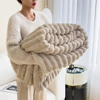 Knuffeldekens van fleece voor warmte en gezelligheid thuis. Kaki