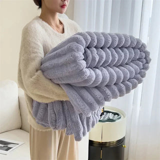 Knuffeldekens van fleece voor warmte en gezelligheid thuis. Paars