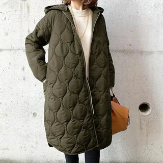 ELYSSI Winterjas Dames Casual met Capuchon Donkergroen