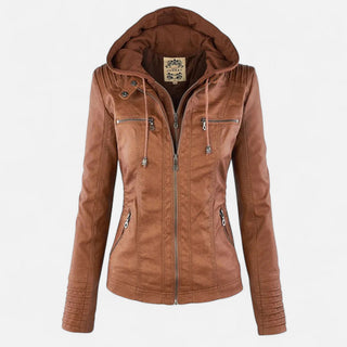 Ancienne Monde | Dames Leren Jas Tijdloze Elegantie Bruin