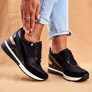 Laura | Hoge Sport Sneakers Zwart