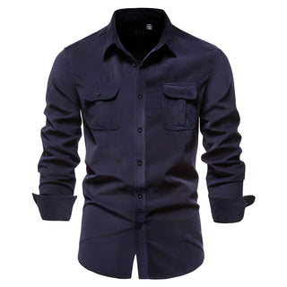 Legend | Casual Overhemd met Knopen Marineblauw