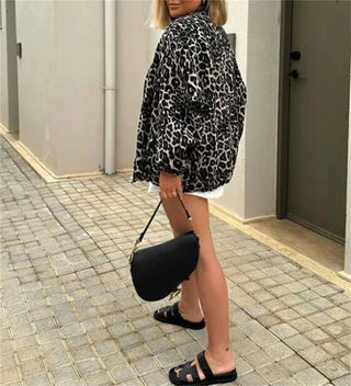 Dôre | Dames Bomberjas – Trendy Luipaardprint & Casual Chic