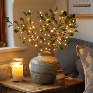 Lichtgevende olijf- of kersenbloesemtak met verstelbare led-lichtbronnen – warm wit, 70-90 cm