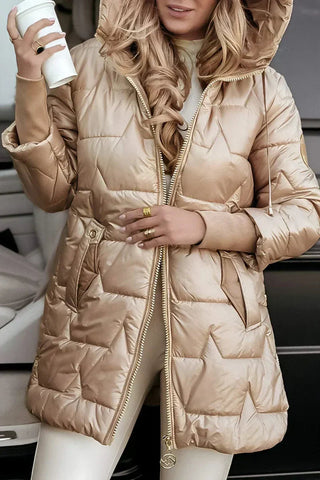 Dames Winterjas met Capuchon voor Warmte en Comfort in Tijdloze Stijl
