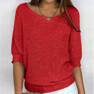 Louisa | Elegante Gebreide Trui Rood