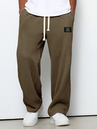 Paul Heren Wijde Broek met Verstelbare Taille Donkerbruin