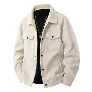 Lucas | Klassieke corduroyjas Beige