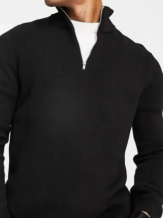 Luuk | Heren Halve Rits Coltrui Slim Fit Gebreide Pullover