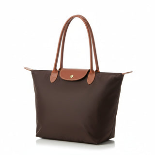 Luxe Oxford schoudertas voor dames met een elegant ontwerp en functionaliteit, ideaal voor dagelijks gebruik en op reis. koffie