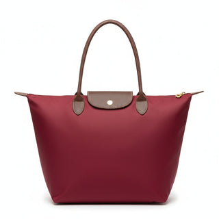 Luxe Oxford schoudertas voor dames met een elegant ontwerp en functionaliteit, ideaal voor dagelijks gebruik en op reis. Donkerrood
