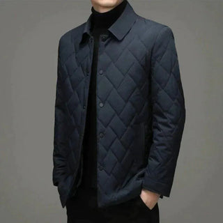 Heren Jas - Chique - soft shell - Zakelijk - Modern Design - Gestroomlijnd - Perfect voor Dagelijks Gebruik Blauw