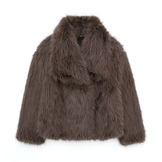 Macy | Luxe damesjas van imitatiebont Bruin