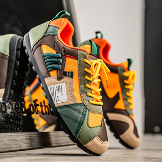 Heren Sneakers met Veters en Mesh Groen