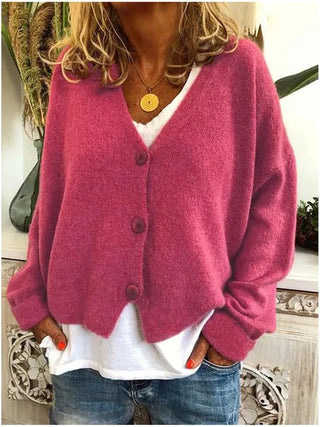 Marnie | Katoenen jasje met knoopjes Roze